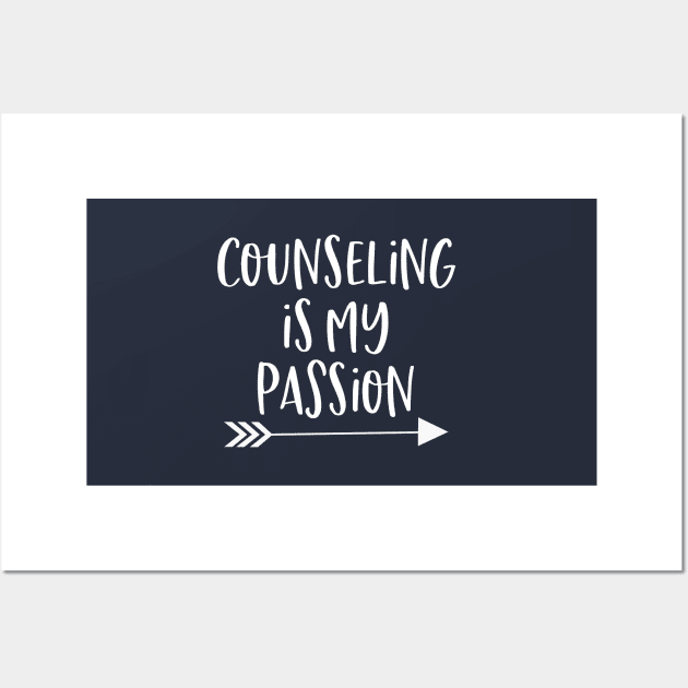 Funny Counseling Gift Counselor Gift Counseling Is My Passion Wall Art by kmcollectible